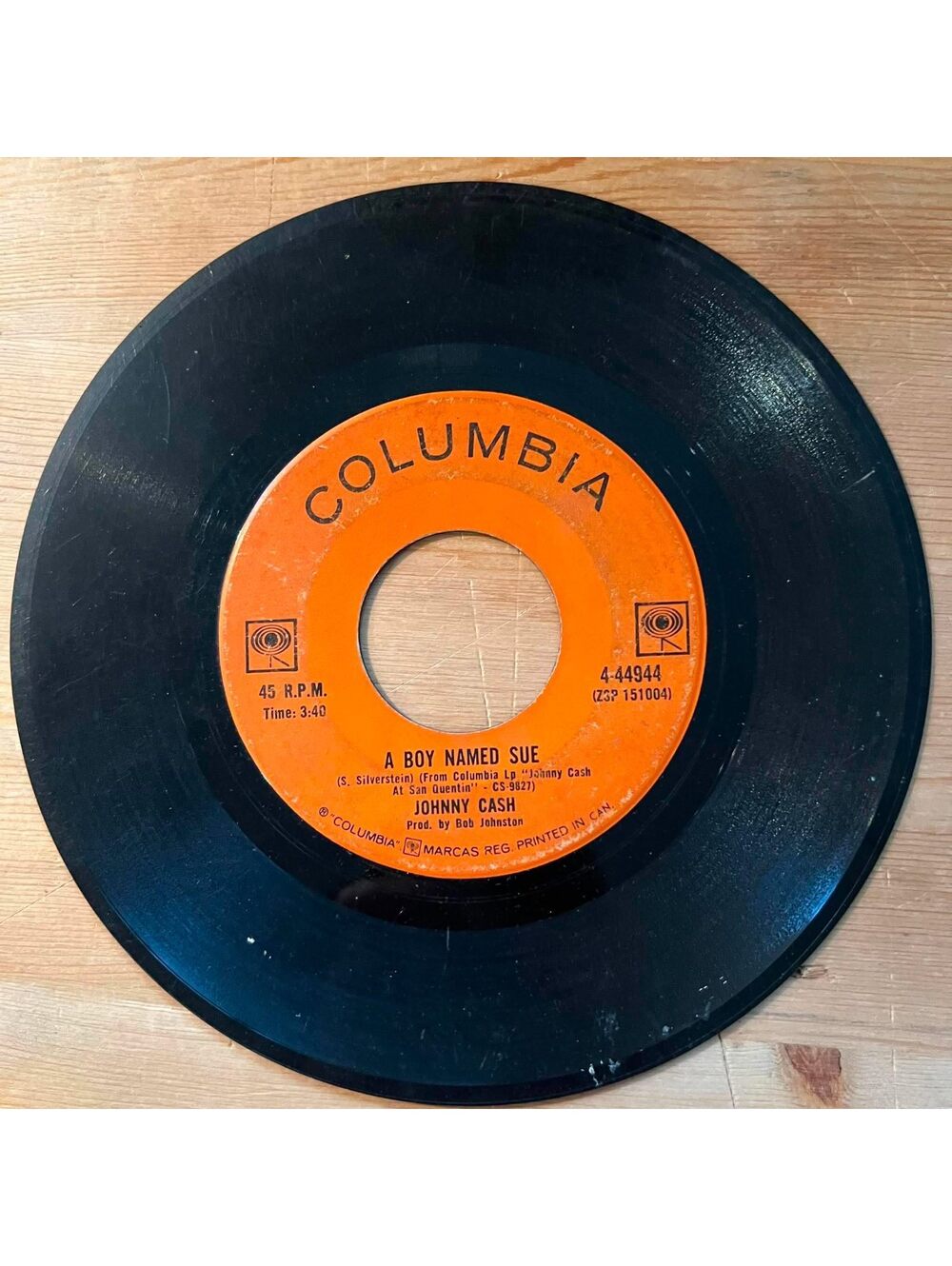Johnny Cash - A Boy Named Sue/San Quentin 45rpm VG+ R11